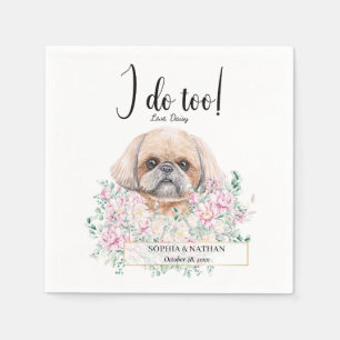 Shih Tzu Dog Wedding Cocktail Napkins