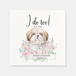 Shih Tzu Dog Wedding Cocktail Napkins