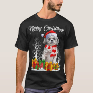 Shih Tzu Dog Xmas Holiday Santa Shih Tzu Christmas T-Shirt