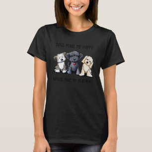 SHIH TZU DOGS MAKE ME HAPPY HUMANS MAKE MY HEAD HU T-Shirt
