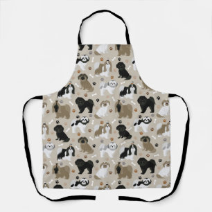 Shih Tzu Dogs Paws and Bones Apron