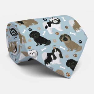 Shih Tzu Dogs Paws and Bones Tie