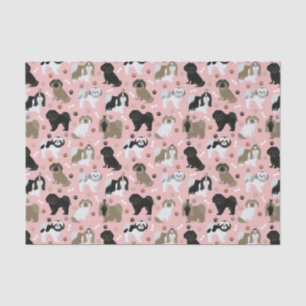 Shih Tzu Dogs Paws and Bones Tissue Paper