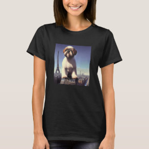 Shih Tzu  Eiffel Tower France Paris  Men Women Dog T-Shirt