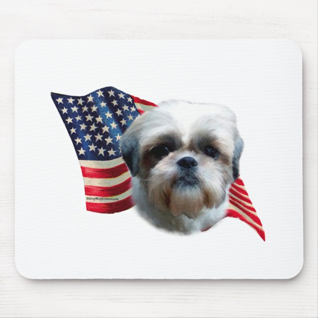 Shih Tzu Flag Mouse Mat (Front)