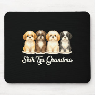 Shih Tzu Grandma Cute Dog Lover Gift Funny Women P Mouse Mat