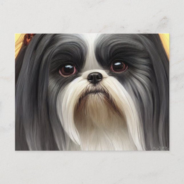 Shih Tzu Greetings Postcard (Front)