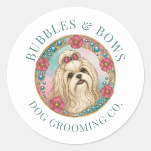 Shih Tzu Grooming Salon Sticker Sheets