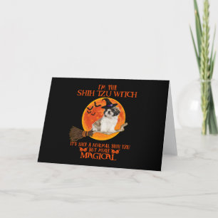 Shih Tzu Halloween Card