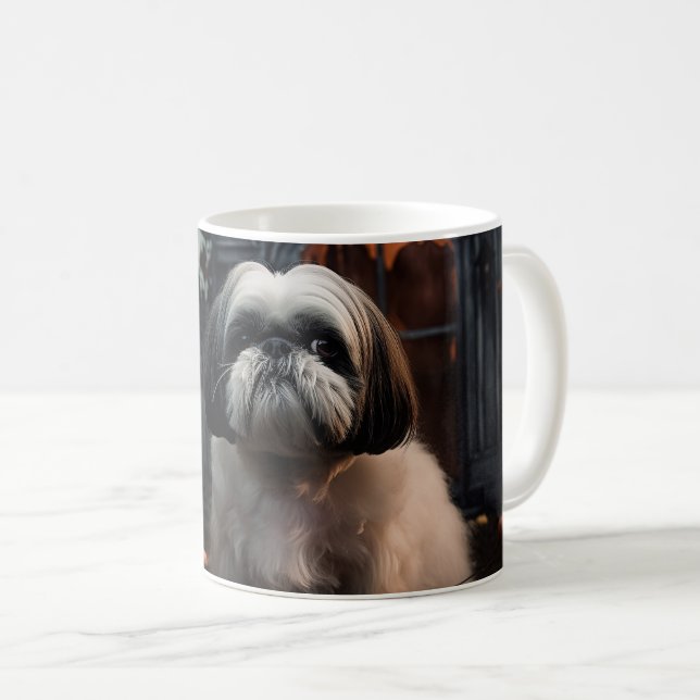 Shih Tzu Halloween Scary  Coffee Mug (Front Right)