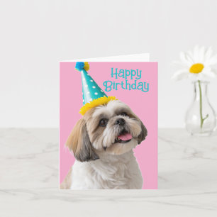 Shih tzu Happy Birthday Card