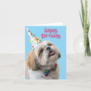 Shih Tzu Happy Birthday  Card