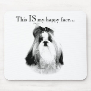 Shih Tzu Happy Face Mouse Mat