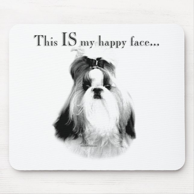 Shih Tzu Happy Face Mouse Mat (Front)