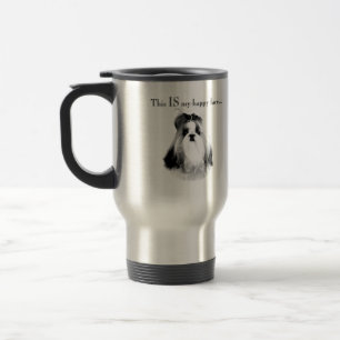 Shih Tzu Happy Face Travel Mug