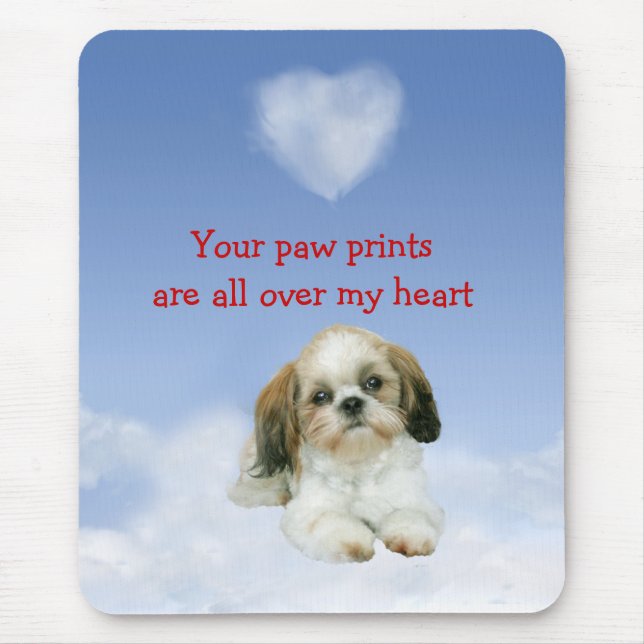Shih Tzu Heart Mousepad (Front)