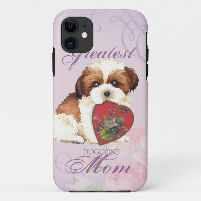 Shih Tzu Heart Mum Case-Mate iPhone Case (Back)