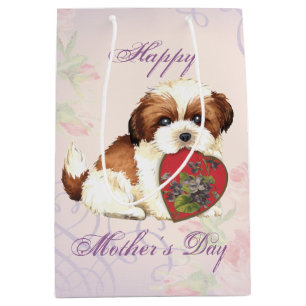 Shih Tzu Heart Mum Medium Gift Bag