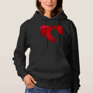 Shih Tzu Heart Silhouette Valentines Day Dog Co Hoodie