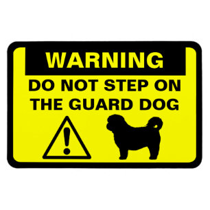 Shih Tzu Humourous Guard Dog Warning Magnet