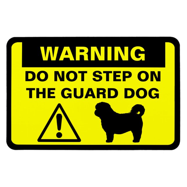 Shih Tzu Humourous Guard Dog Warning Magnet (Horizontal)
