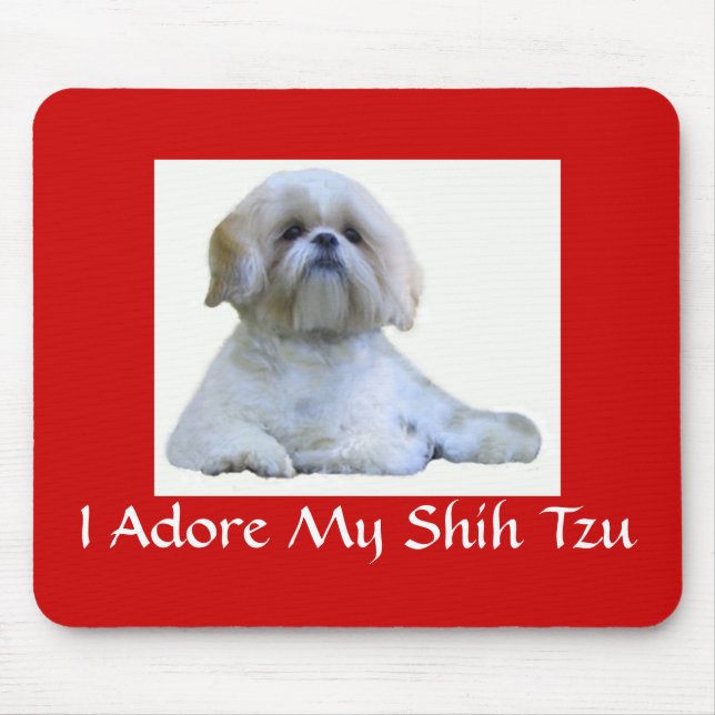 Shih Tzu I Adore Mousepad (Front)
