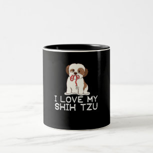 Shih Tzu I love My Shih Tzu Two-Tone Coffee Mug