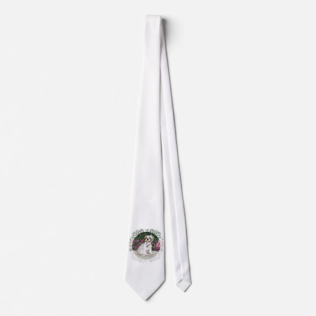 Shih Tzu in a Garden Setting Tie (Front)