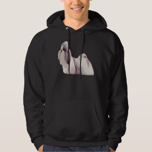Shih Tzu In Full Coat Colourful Silhouette Lion Do Hoodie