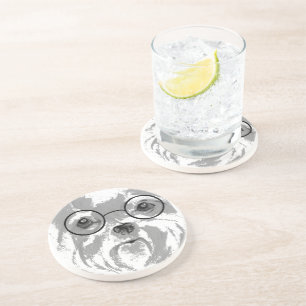 Shih Tzu in Glasses Coaster