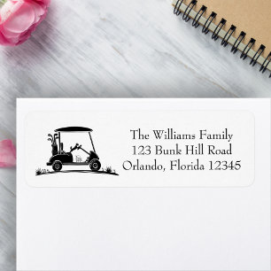 Shih Tzu In Golf Cart Return Address