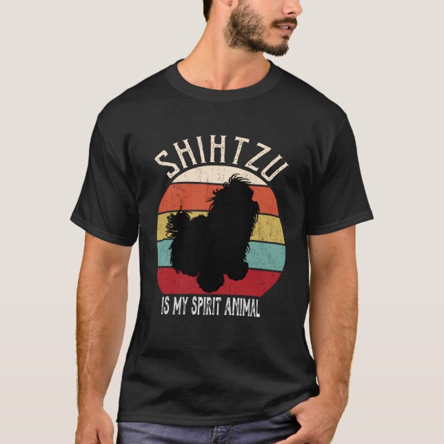 Shih Tzu is My Spirit Animal Dog  Men Women Kids T-Shirt (Front)