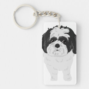 Shih-Tzu Keychain Front and Butt