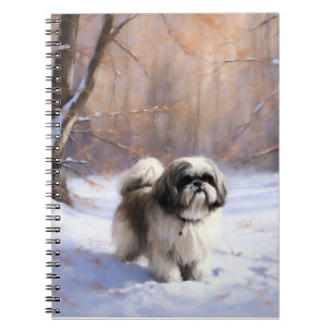 Shih Tzu Let It Snow Christmas Notebook