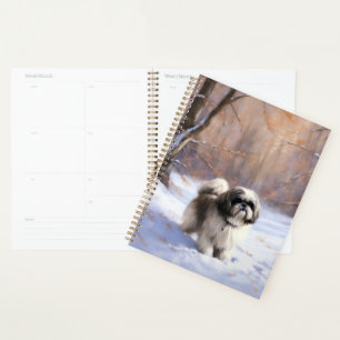 Shih Tzu Let It Snow Christmas  Planner