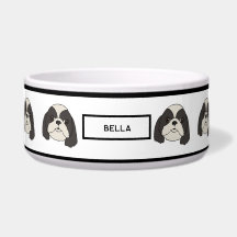 Shih Tzu - Lhasa apso - Custom Name Bowl for Dogs
