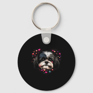 Shih Tzu Love Heart For Valentines Day On Shih Tzu Key Ring