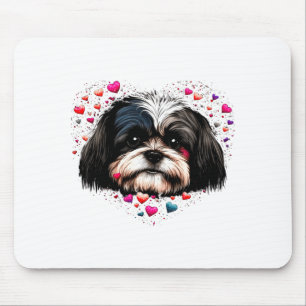 Shih Tzu Love Heart For Valentines Day On Shih Tzu Mouse Mat