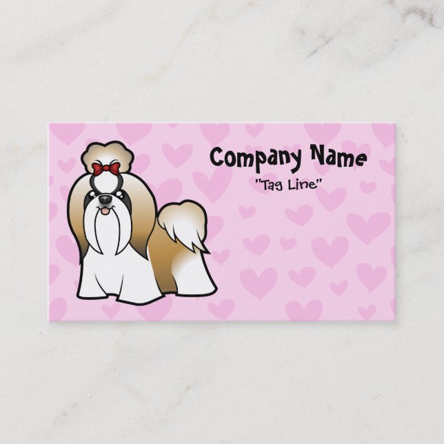 Shih Tzu Love (show cut) Business Card (Front)