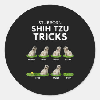 Shih Tzu Lover | Funny Shih Tzu Trick Dog Love Classic Round Sticker