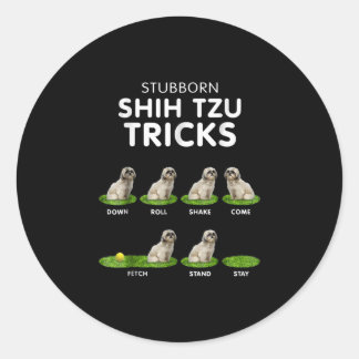 Shih Tzu Lover | Funny Shih Tzu Trick Dog Love Classic Round Sticker