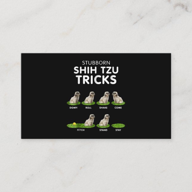 Shih Tzu Lover | Funny Shih Tzu Trick Dog Love Enclosure Card (Front)