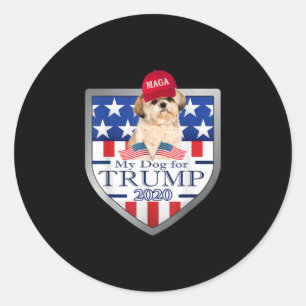 Shih Tzu  Lover   My Shih Tzu Trump Classic Round Sticker