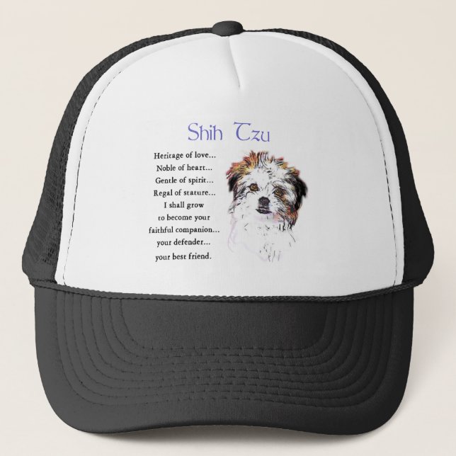Shih Tzu Lovers Gifts Trucker Hat (Front)
