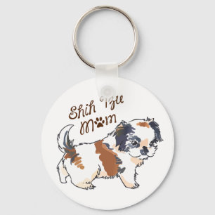 Shih Tzu Mom Key Ring