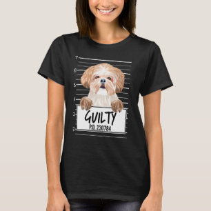 Shih Tzu Mugshot Guilty Dog T-Shirt