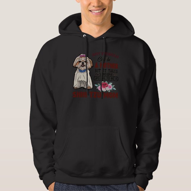 Shih Tzu Mum    And Face Mask      Hoodie (Front)