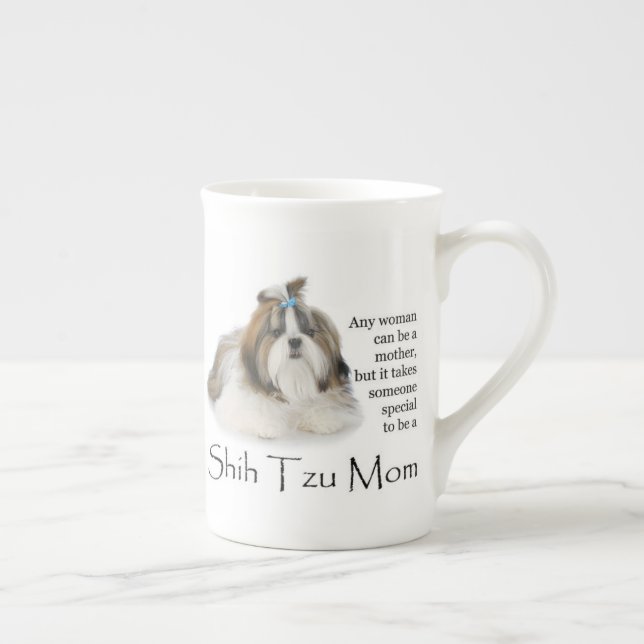 Shih Tzu Mum Bone China Mug (Right)