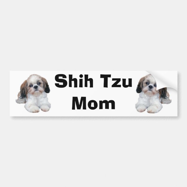 Shih Tzu Mum Bumper Sticker (Front)