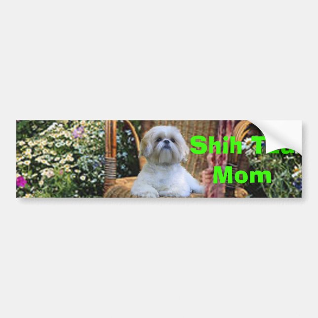 Shih Tzu Mum Bumper Sticker (Front)